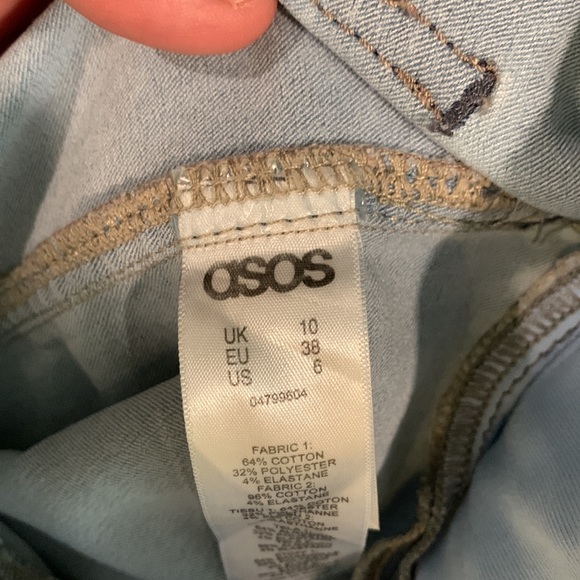 ASOS Maternity Light Wash Skinny Denim Jeans size 6 - Picture 4 of 4